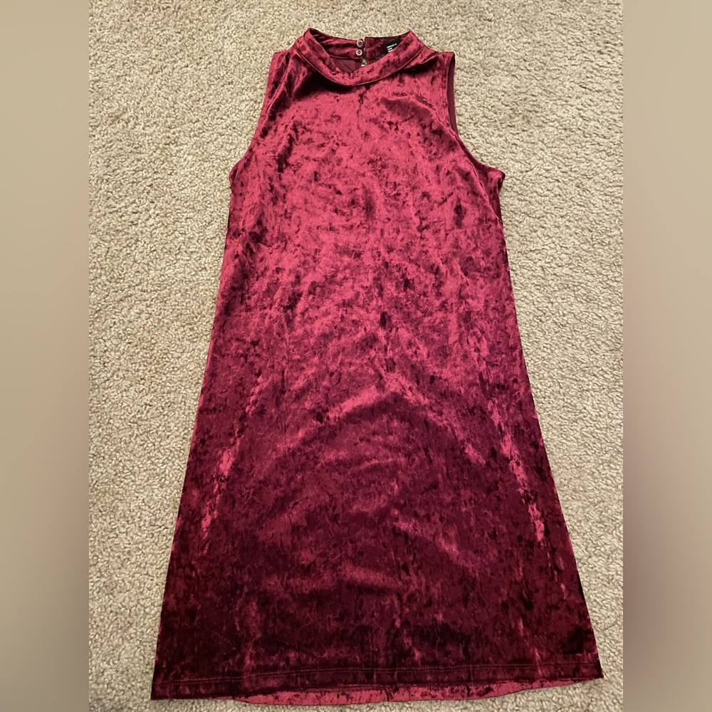 Red velvet dress just in time for the holidays
